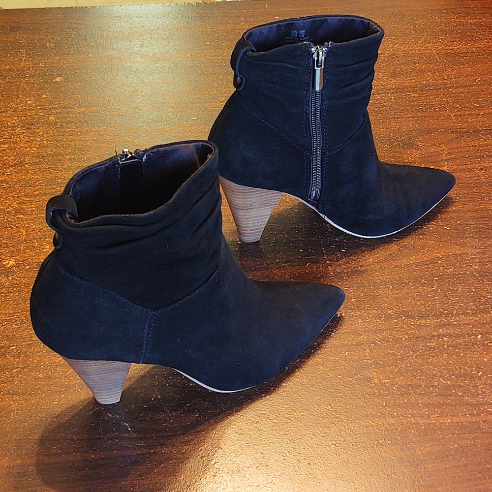 Genuine suede booties, size 9, Bleecker & Bond